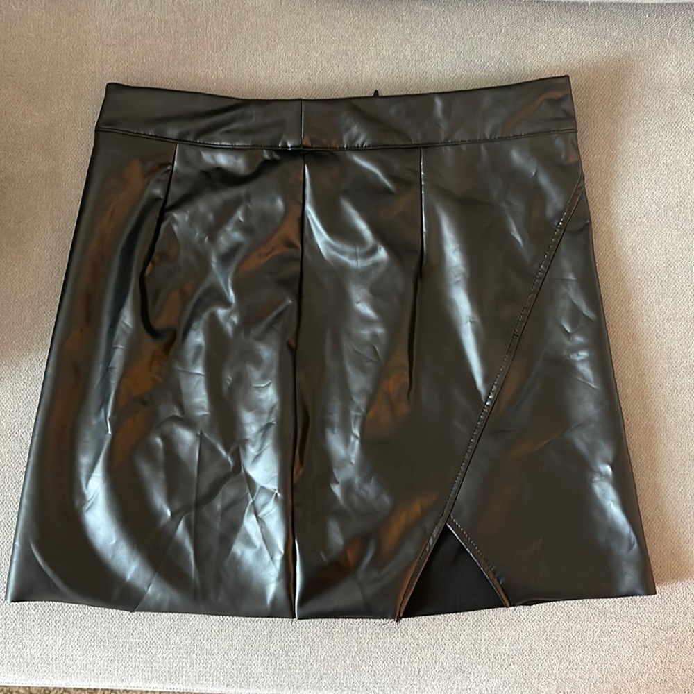 Shein petite small leather skirt